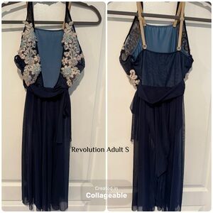 Revolution Navy and Blue Floral Dance Dress